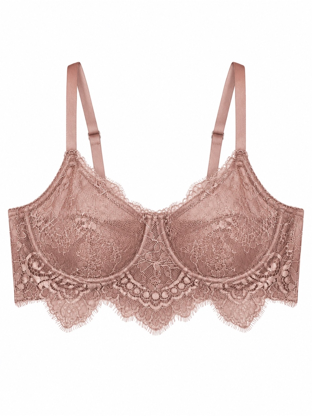 Victoria’s Secret Dream Angels Blush Lace Push-Up Without Padding Bra 34B